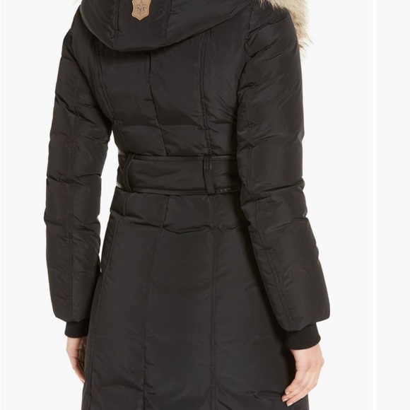 Mackage Black Puffer Coat with Fur Trim - Picture 4 of 9